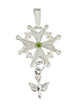 Sterling Silver Birthstone Huguenot Cross
