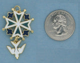 Enamel Huguenot Cross