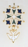 Enamel Huguenot Cross