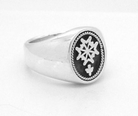 Gents Huguenot Cross Ring