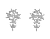 Huguenot Cross Post Earrings