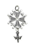 Heritage Huguenot Cross Earrings in Silver or Gold