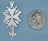 Silver "Legacy" Huguenot Cross