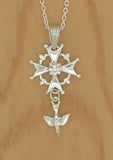 Silver "Huguenot Rose" Cross