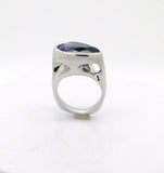 Platinum ring with Bezel set pear shape Tanzanite