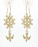 Petite Huguenot Cross Dangle Earrings