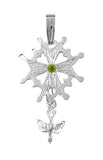 Sterling Silver Birthstone Huguenot Cross