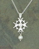 Silver "Huguenot Rose" Cross