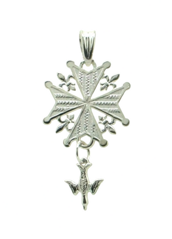 "Heritage" Silver Huguenot Cross Pendant