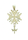 "Heritage" Gold Huguenot Cross Pendant