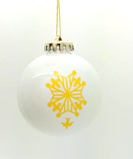 Huguenot Cross Ball Ornament