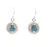 Blue topaz birthstone earrings