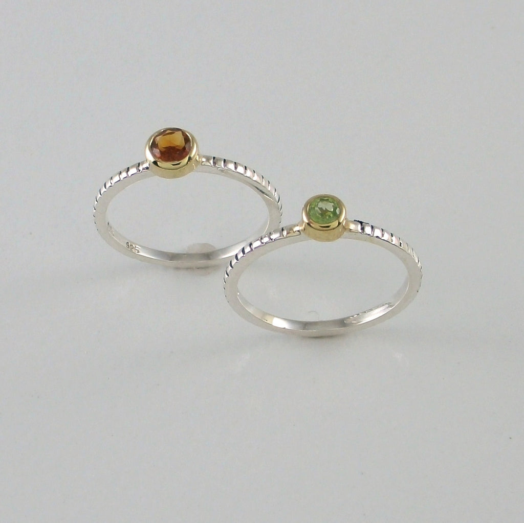 Coin Edge Stacking Rings