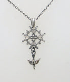 Silver "Huguenot Rose" Cross