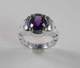 Brazilian Amethyst and Canary Yellow Sapphire Ring