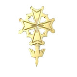 14K Gold Huguenot Cross Tie Tack/Lapel pin