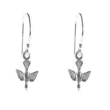 Small Sterling Silver Dove of Peace Earrings
