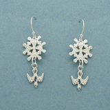 Petite Huguenot Cross Dangle Earrings