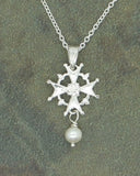 Silver "Huguenot Rose" Cross