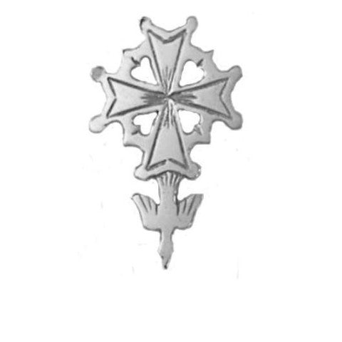 Silver Huguenot Cross tie tac/Lapel pin